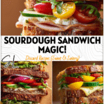 Colorful easy gourmet sandwiches with sourdough bread, fresh veggies, and melted cheese.