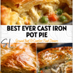 Cast Iron Chicken Pot Pie with Puff Pastry Perfection 5 Golden puff pastry chicken pot pie baked in a cast iron skillet with creamy filling beneath the crust.