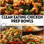 Clean-Eating Chicken Stir Fry for Healthy Meal Prep 5 Colorful stir fry of lean ground chicken and vegetables served in a healthy meal prep bowl.