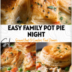 Hearty chicken pot pie with vegetables and creamy Crockpot Chicken Pot Pie Filling