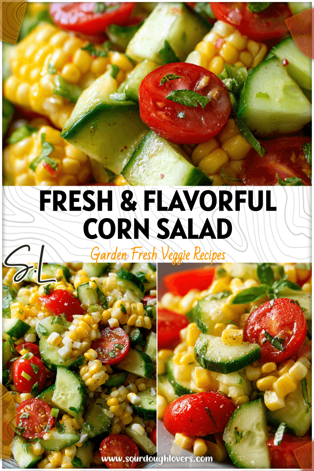Vibrant Corn Cucumber Salad with tomatoes and herbs served as a fresh summer Corn Salad Recipe side dish.