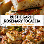 Garlic Rosemary Sourdough Foccacia Bread Recipe 5 Homemade sourdough garlic rosemary foccacia bread topped with sea salt and herbs.