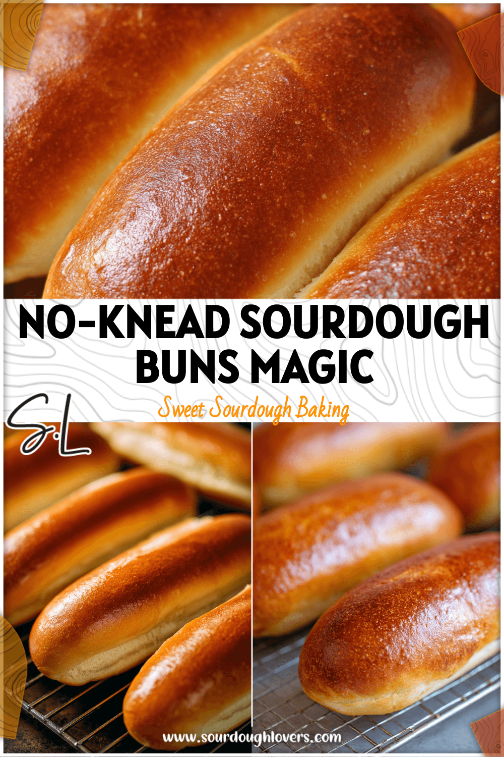 Soft golden Sourdough Hotdog Buns arranged on a cooling rack for a Quick Hot Dog Bun Recipe.