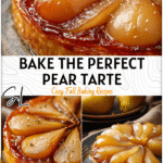 Pear Tarte Tatin: A Classic French Pear Dessert Made Easy 5 Golden French Pear Tarte Tatin with caramelized pears on flaky pastry served on a rustic plate.