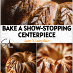 Sourdough Bread Wreath Centerpiece for a Cozy Thanksgiving Table 5 Golden sourdough bread wreath with detailed loaf designs and easy bread scoring for a festive Thanksgiving presentation