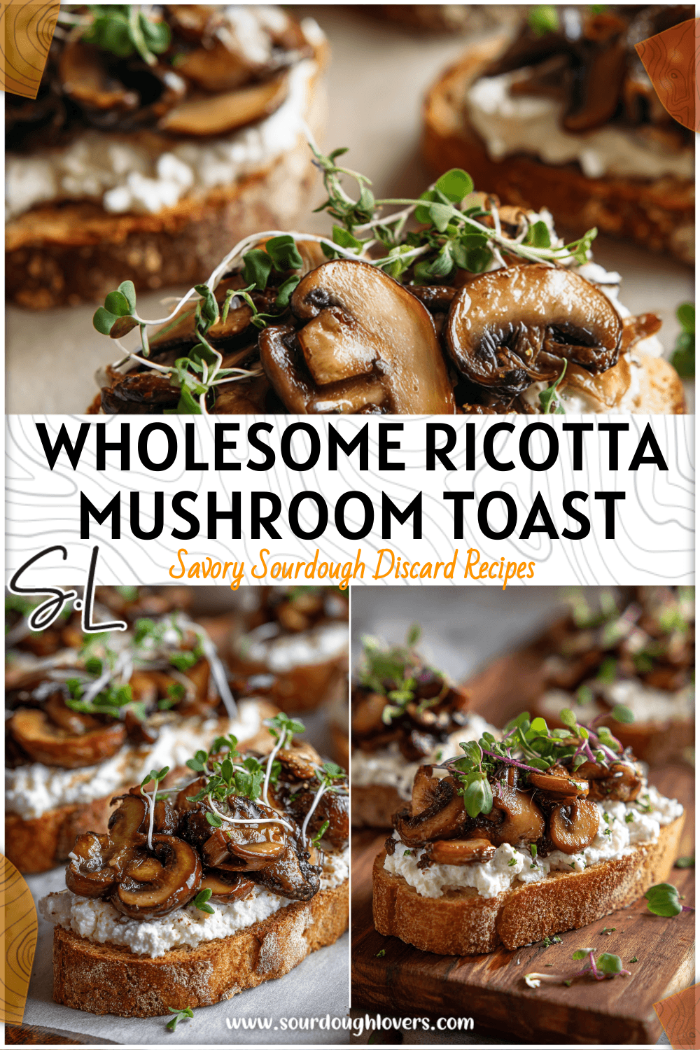 Rustic Ricotta Toast topped with mushrooms and microgreens for a balanced Plats Healthy brunch.