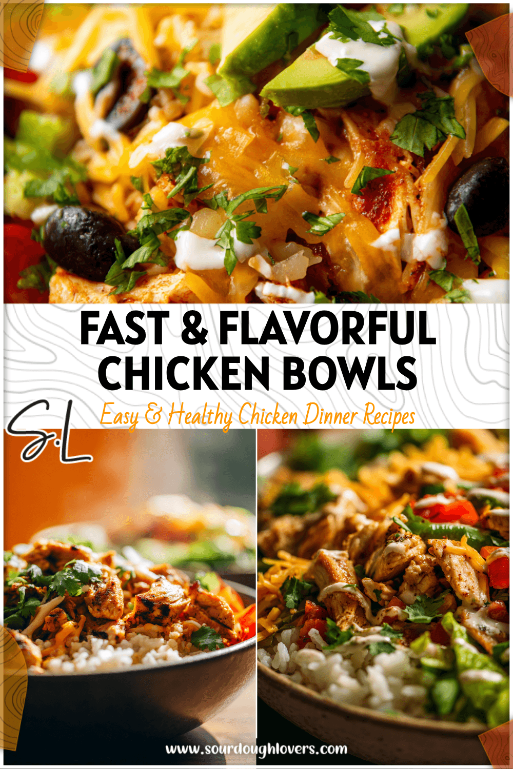 Bright chicken taco bowls filled with rice, veggies, and cheesy chicken mini tacos for a colorful mini Mexican food look 2026