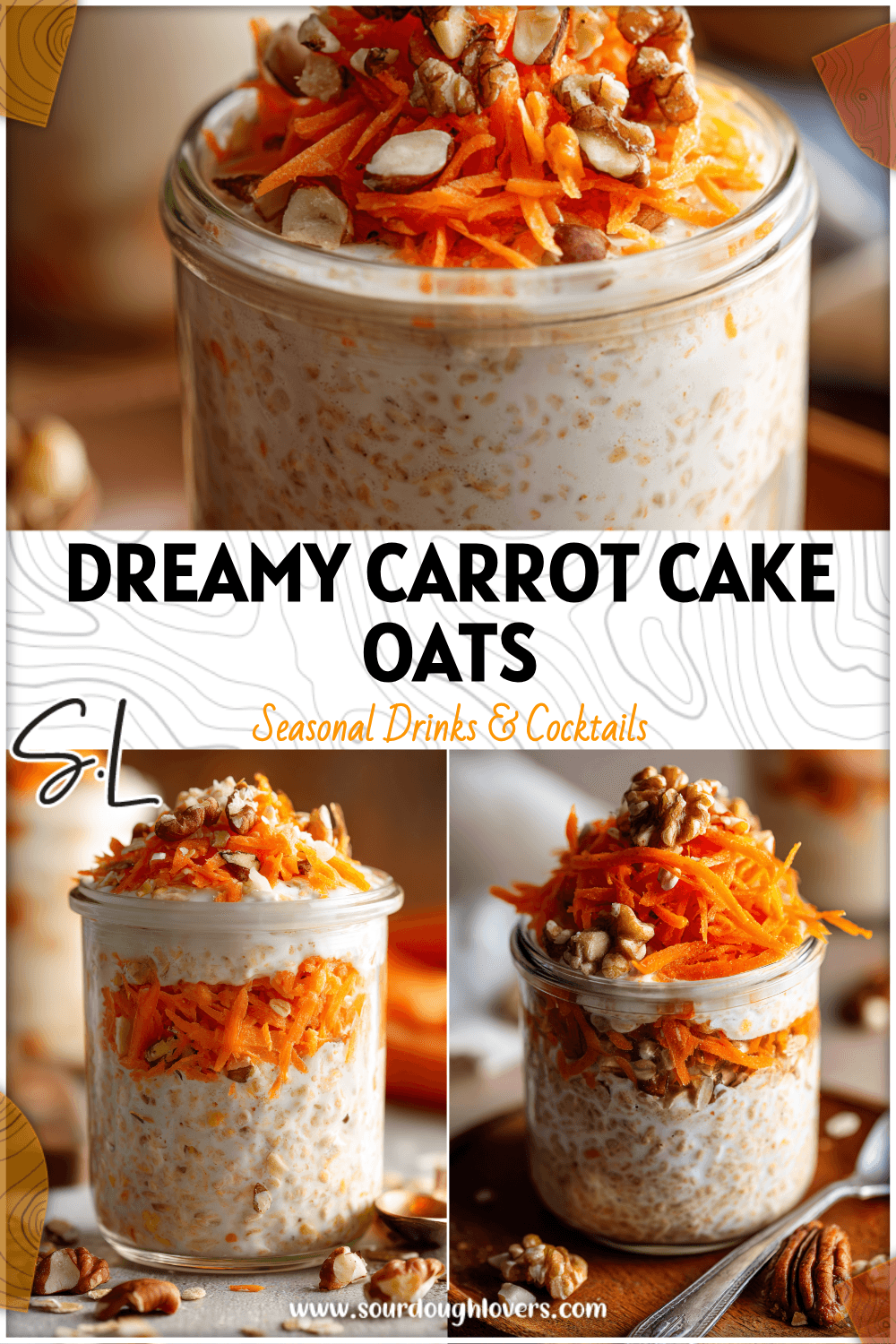 Carrot Cake Overnight Oats with Sweet Shredded Carrots 4 Carrot Cake Overnight Oats with Sweet Shredded Carrots
