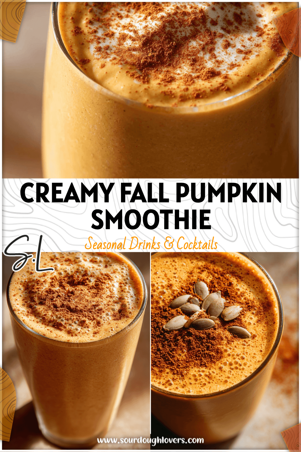 Creamy Pumpkin Pie Smoothie topped with Pumpkin Pie Spice and made with Almond Milk and Frozen Banana 2026
