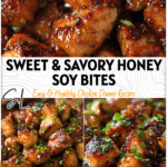 Golden brown honey soy chicken bites served on a platter ready for game day. 2026