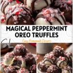Easy Oreo Peppermint Truffles for Your Dessert Party 5 Plate of Easy Oreo Peppermint Truffles with crushed candy canes for a Christmas Dessert Party display
