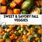 Easy Oven Roasted Brussels Sprouts With Butternut Squash And Maple Glaze 5 Sheet pan of roasted Brussels sprouts with butternut squash drizzled in maple glaze and sprinkled with pepper. 2026