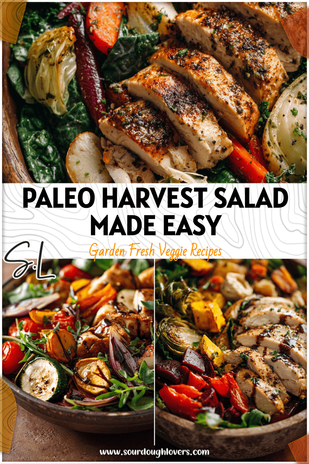 Rustic bowl of Paleo Harvest Chicken Salad with greens and balsamic drizzle perfect for Whole 30 and Healthy Families 2026