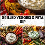 Grilled Veggie Platter with Creamy Feta Dip for Easy Greek Dinners 5 Colorful grilled veggies served with creamy feta dip on a platter for Mediterranean Greek dinners. 2026
