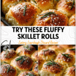 Fluffy sourdough skillet rolls brushed with butter and sprinkled with rosemary and sea salt 2026
