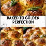 Sourdough Garlic Herb Skillet Bread with Sea Salt Butter Rolls 5 Golden sourdough garlic herb skillet rolls topped with sea salt and rosemary in a cast iron pan. 26