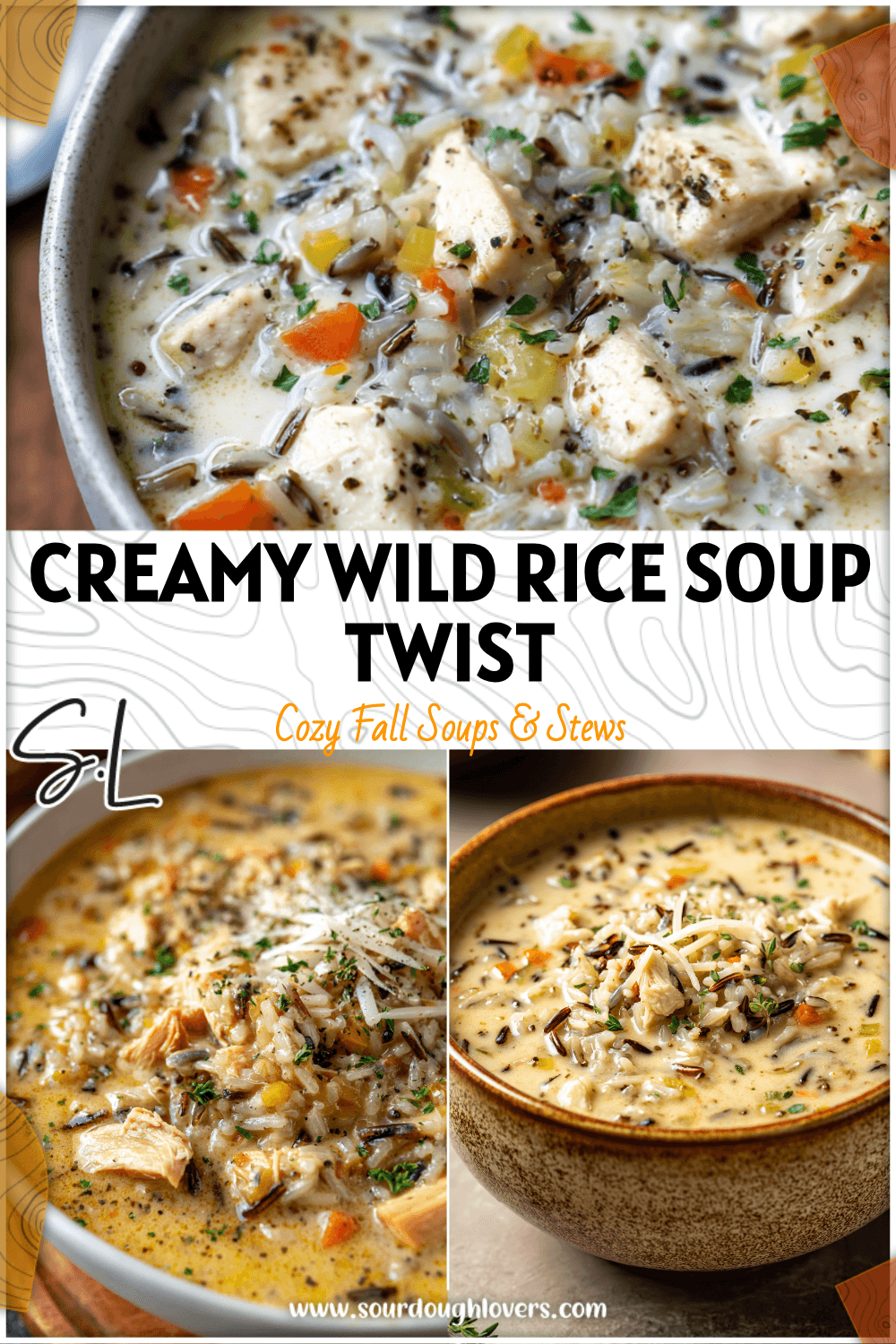 Steaming bowl of Stove Top Cream Chicken And Wild Rice Soup topped with herbs and shredded cheese. 2026