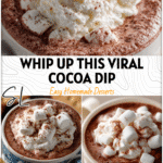 Creamy Cocoa Dip topped with Marshmallow Fluff and Cool Whip served in a holiday mug 26