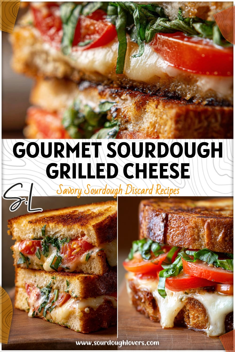 Sourdough Grilled Cheese with Tomato & Basil