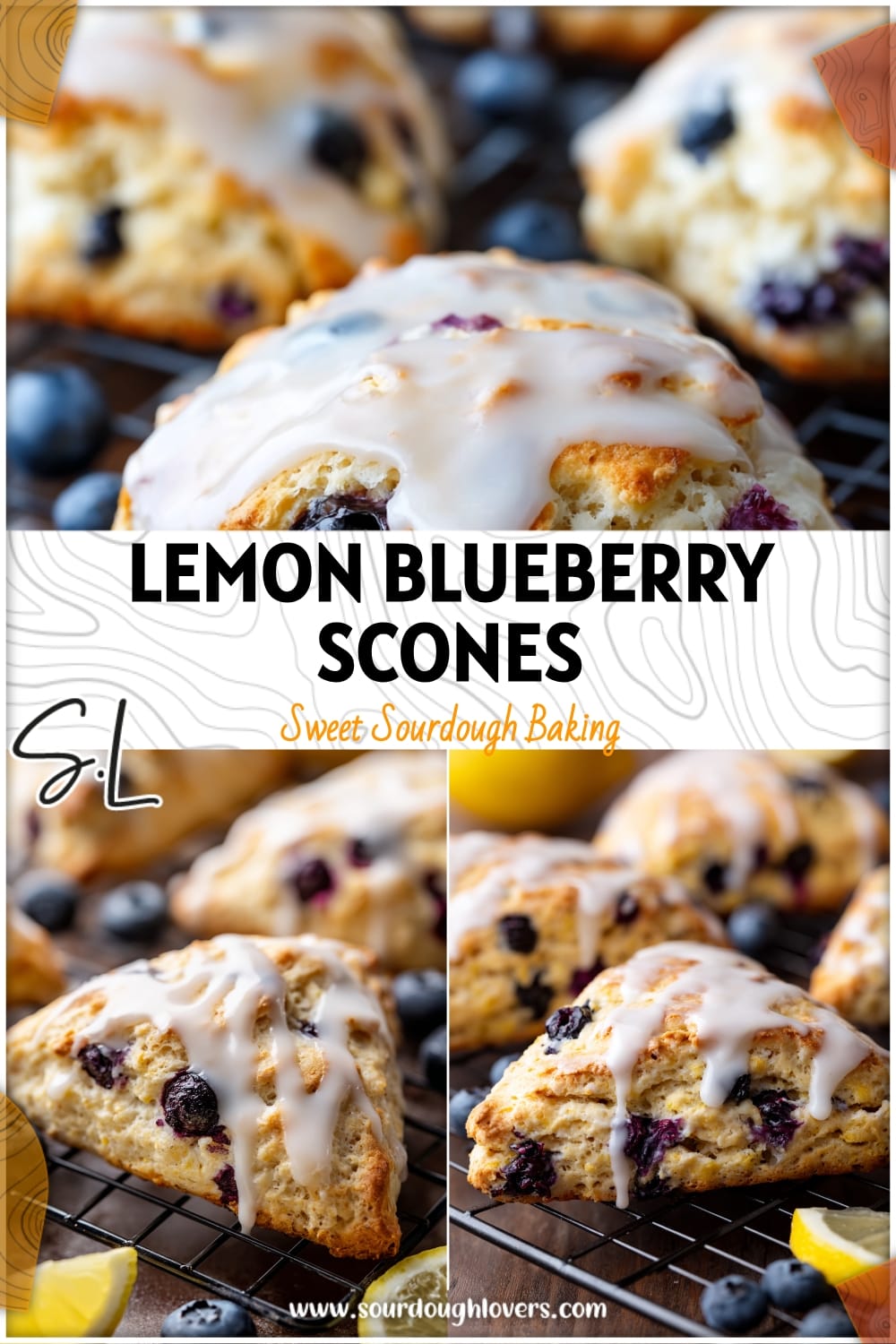 Homemade Sourdough Lemon Blueberry Scones Recipe