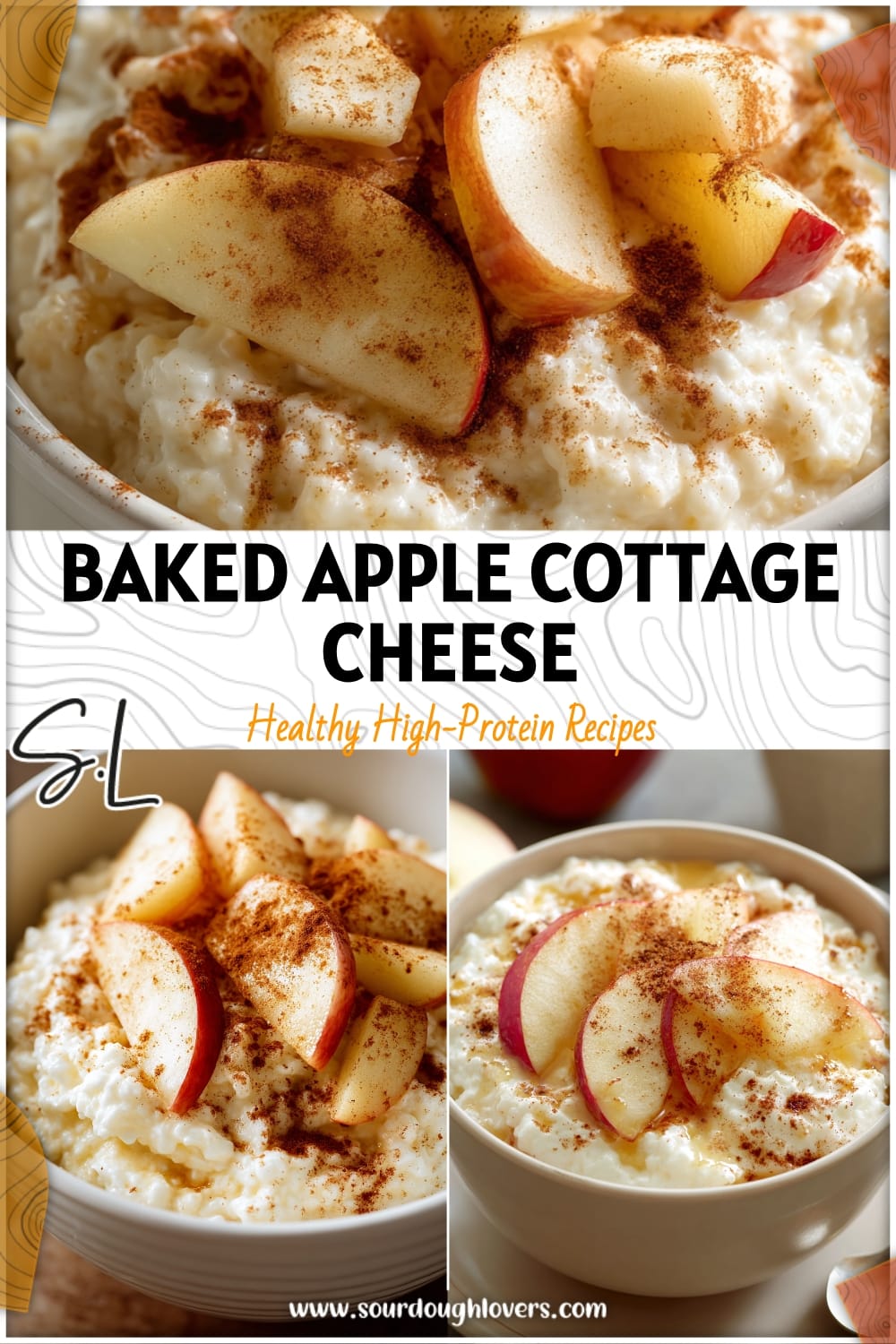 Baked Apple Cinnamon Cottage Cheese Bowl