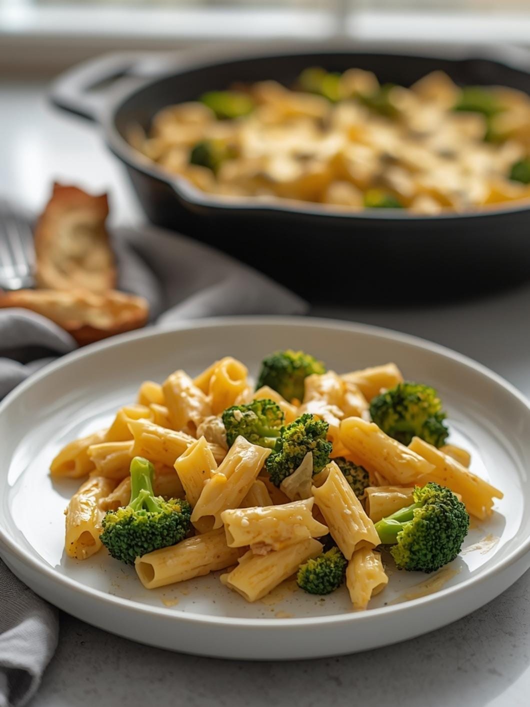 Cheesy Broccoli Pasta Skillet: Easy One-Pan Dinner Idea