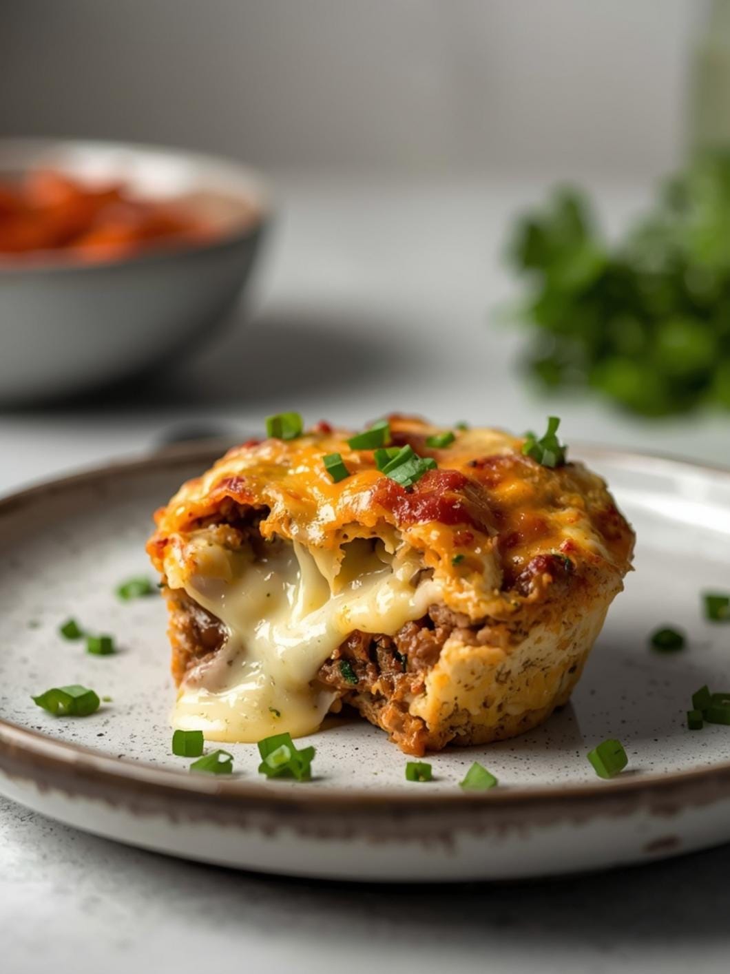 Cheesy Mozzarella Stuffed Meatloaf Muffins - Easy Ground Beef Dinner