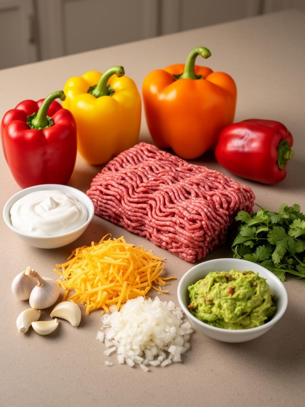 Cheesy Taco Stuffed Peppers: Easy Low-Carb & Keto-Friendly Recipe