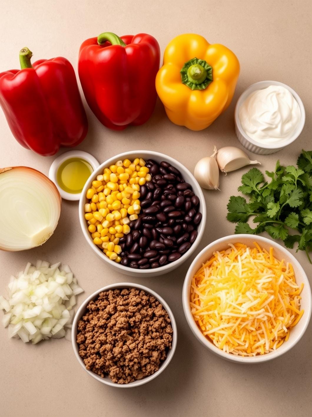 Cheesy Taco Stuffed Peppers: Easy Vegetarian Dinner Idea