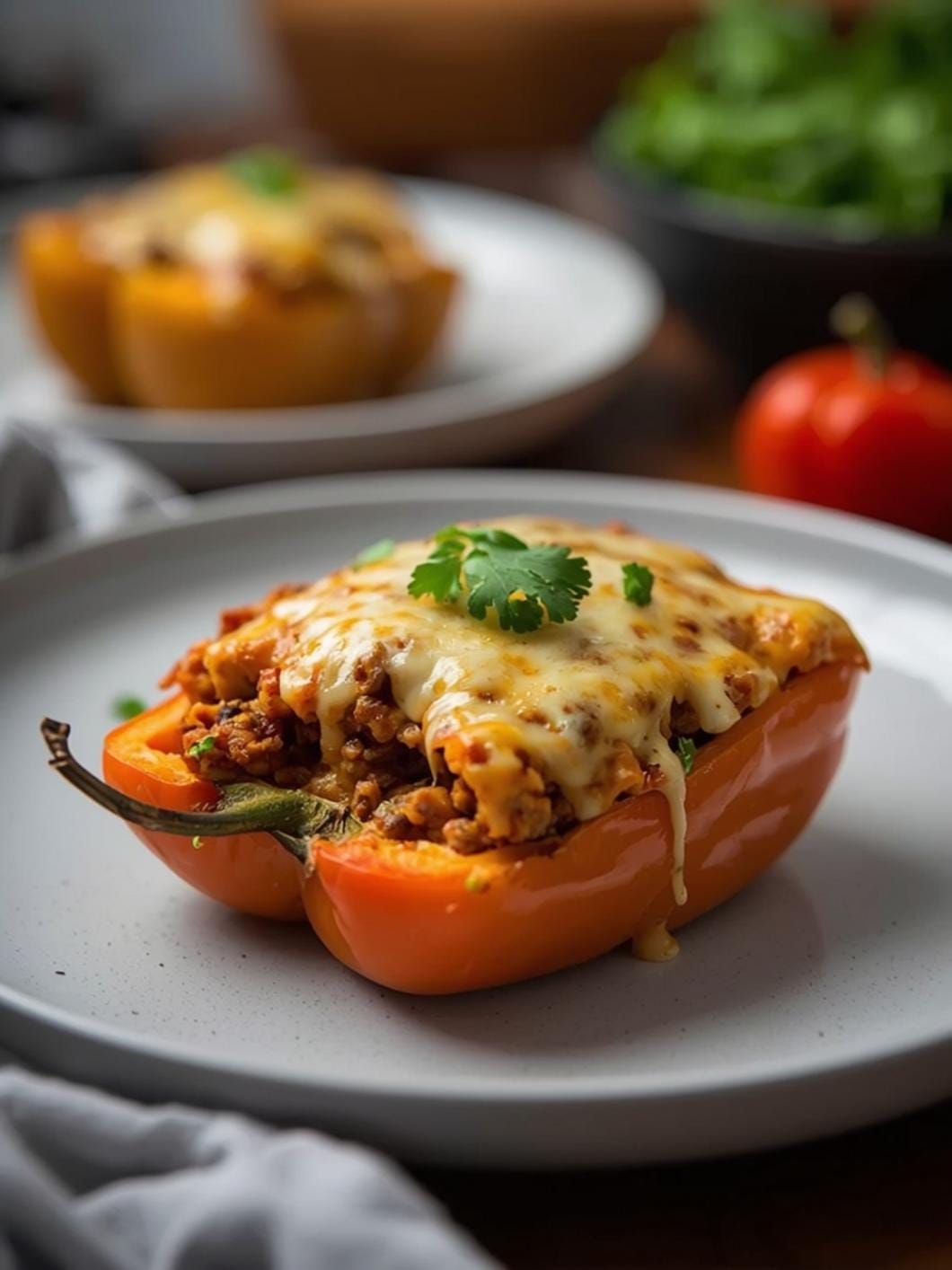 Cheesy Taco Stuffed Peppers: Easy Vegetarian Dinner Idea