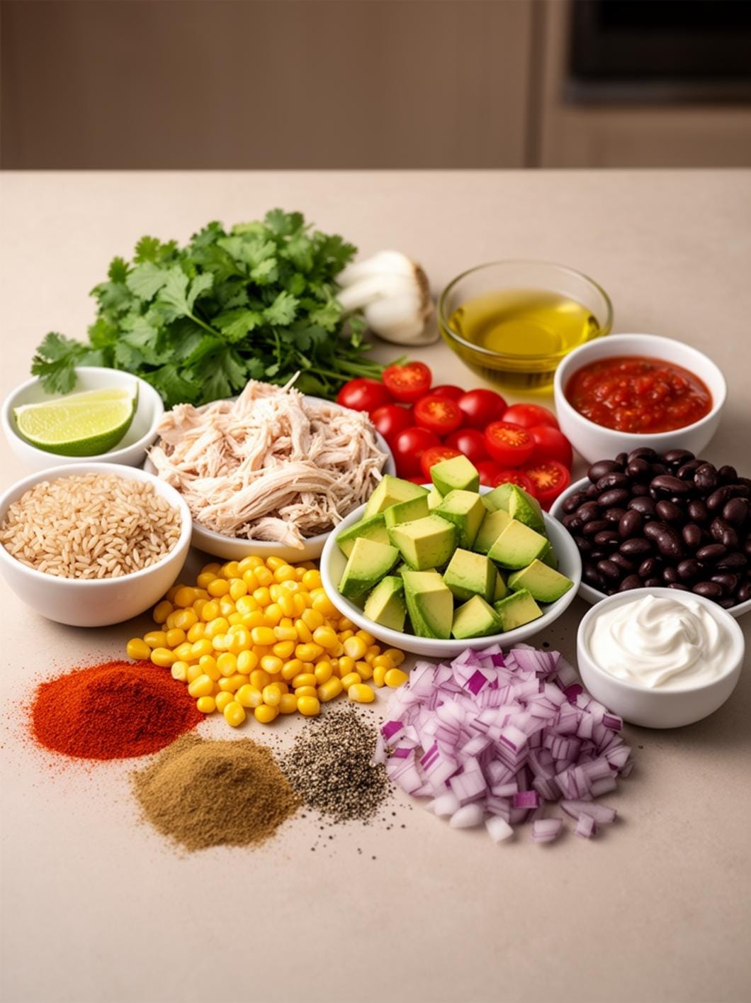 Chicken Avocado Burrito Bowls: Healthy & Flavorful Meal Prep Idea