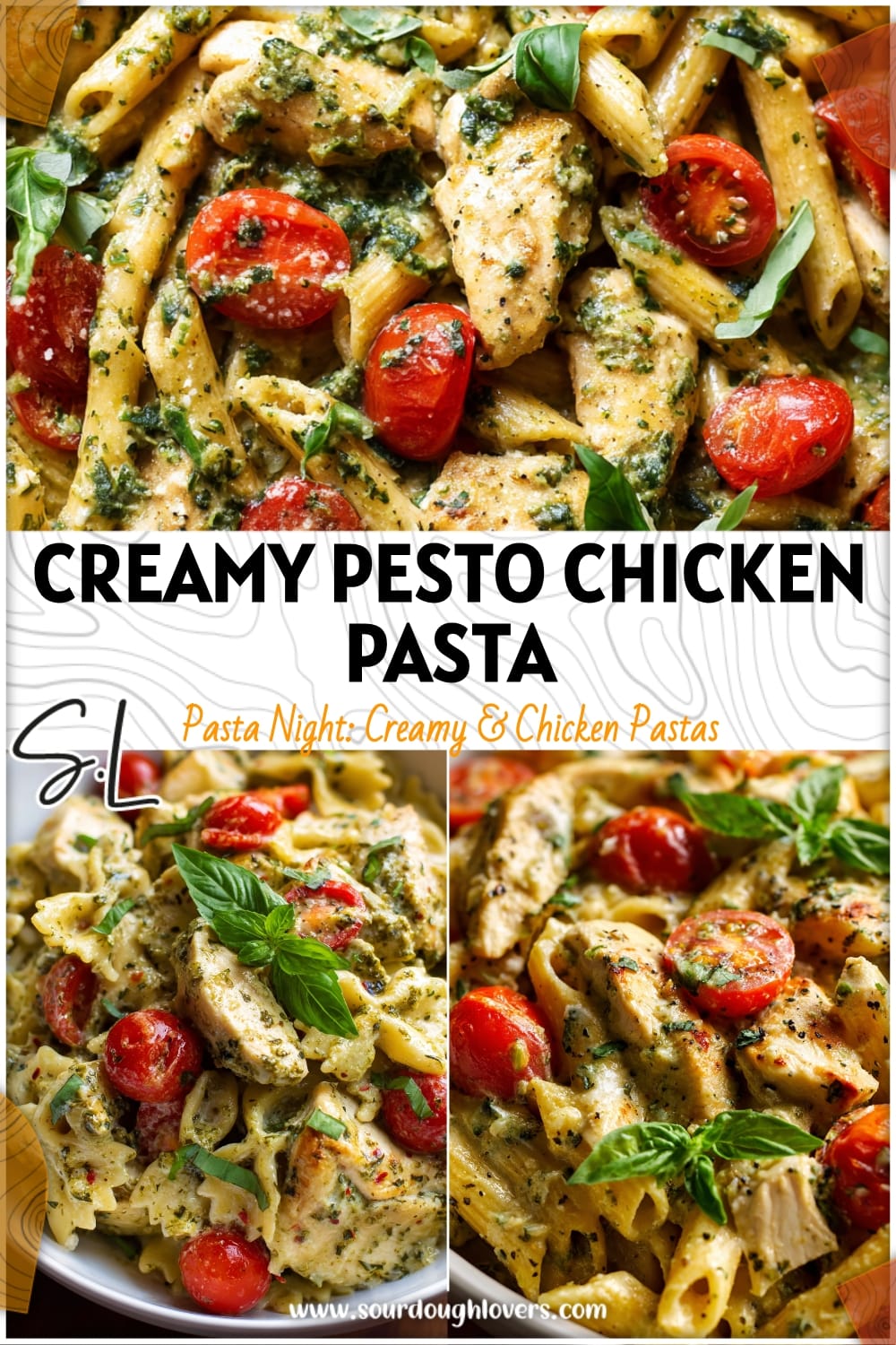 Creamy Pesto Chicken Pasta with Tomatoes
