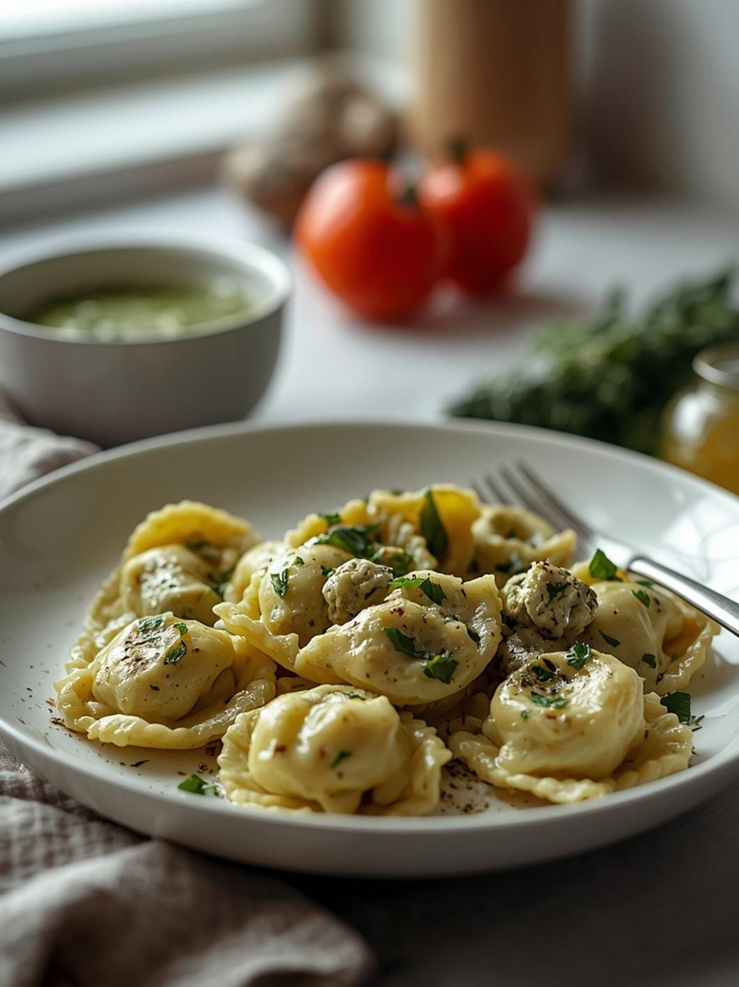 Creamy Pesto Tortellini: Easy Italian Pesto Pasta Dish