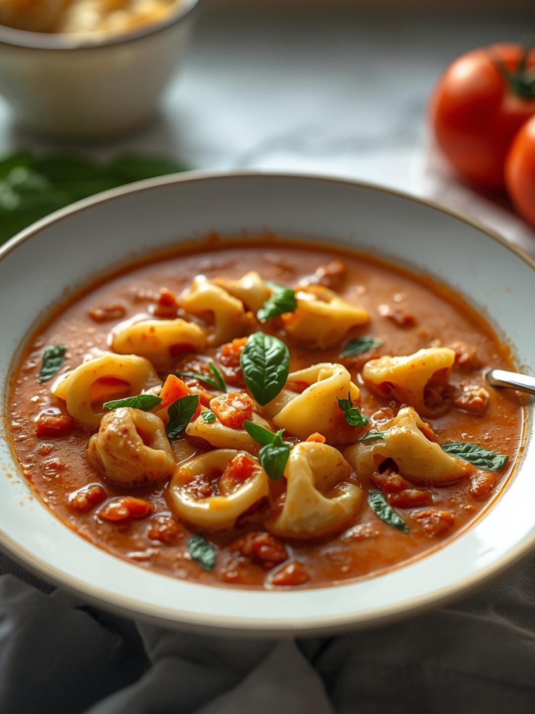 Creamy Tomato Basil Tortellini Soup: Easy Weeknight Meal Idea