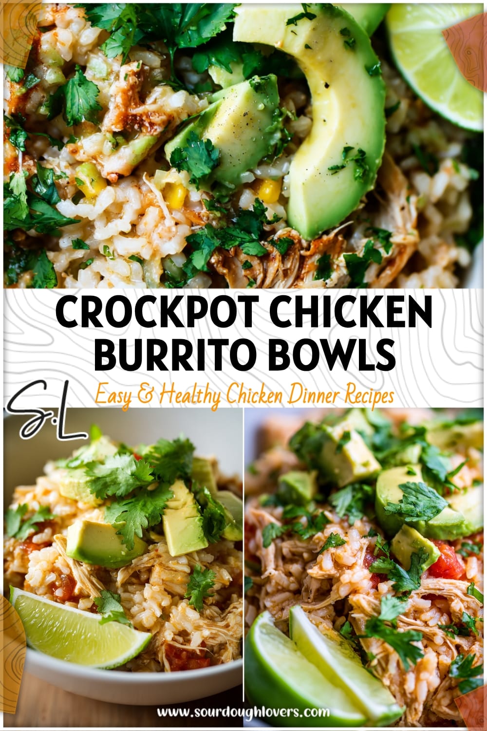 Easy Crockpot Chicken Burrito Bowls with Avocado 14 Easy Crockpot Chicken Burrito Bowls with Avocado