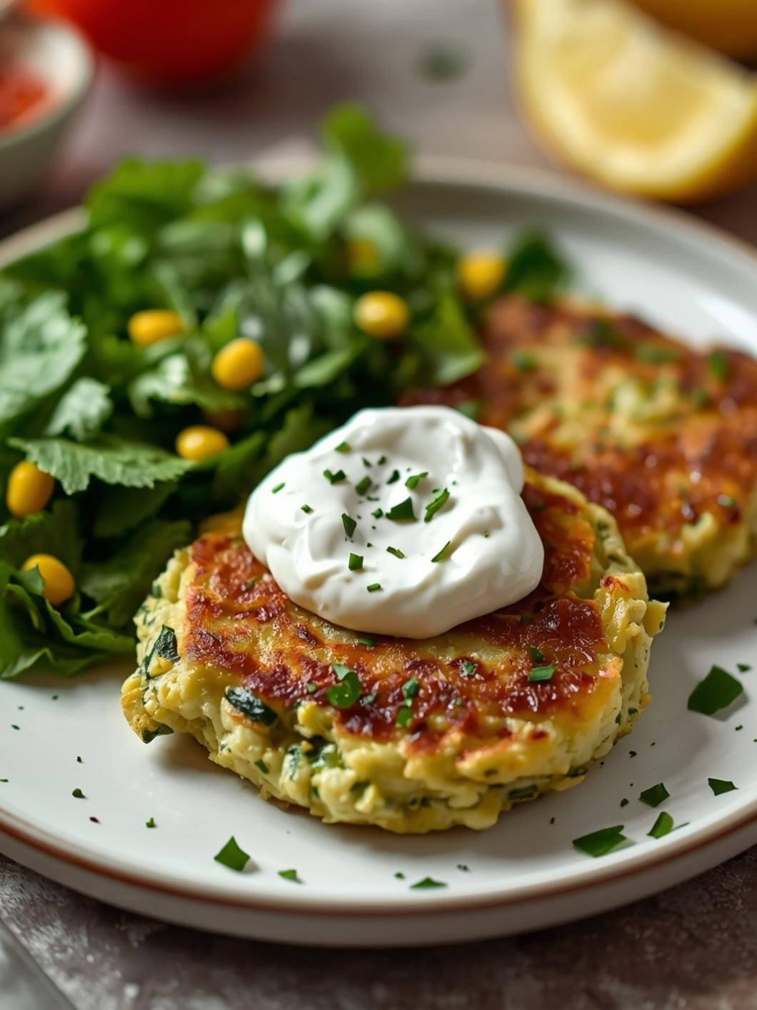 Crunchy Zucchini Corn Fritters Recipe