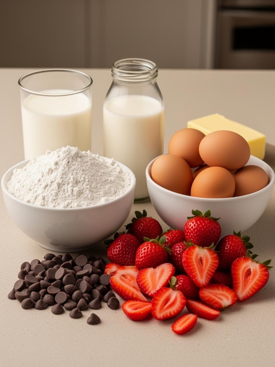 Delicious Chocolate Strawberry Waffles Recipe