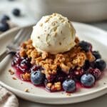 Easy Blueberry Crisp with Oat Topping - A Heart Healthy Dessert Recipe 12 =