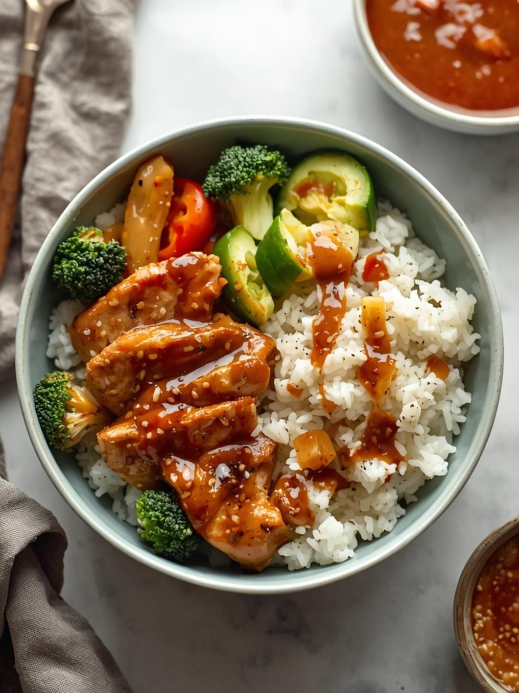 Easy Chicken Teriyaki Meal Prep Bowls with Veggies & Rice