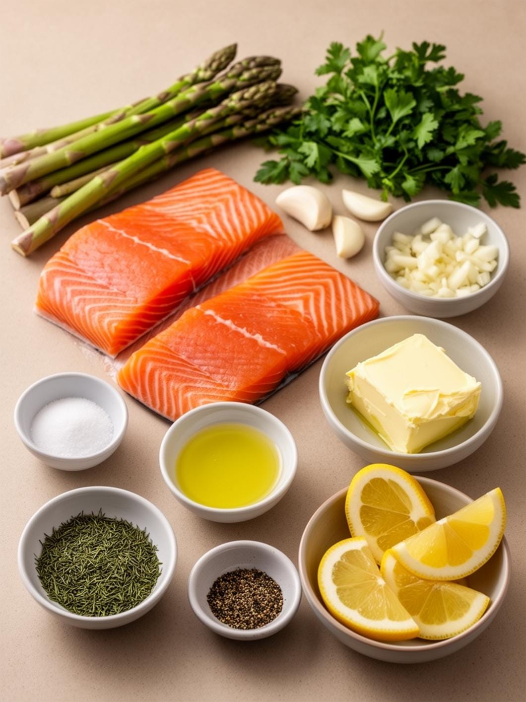 Easy Garlic Butter Salmon & Asparagus Recipe