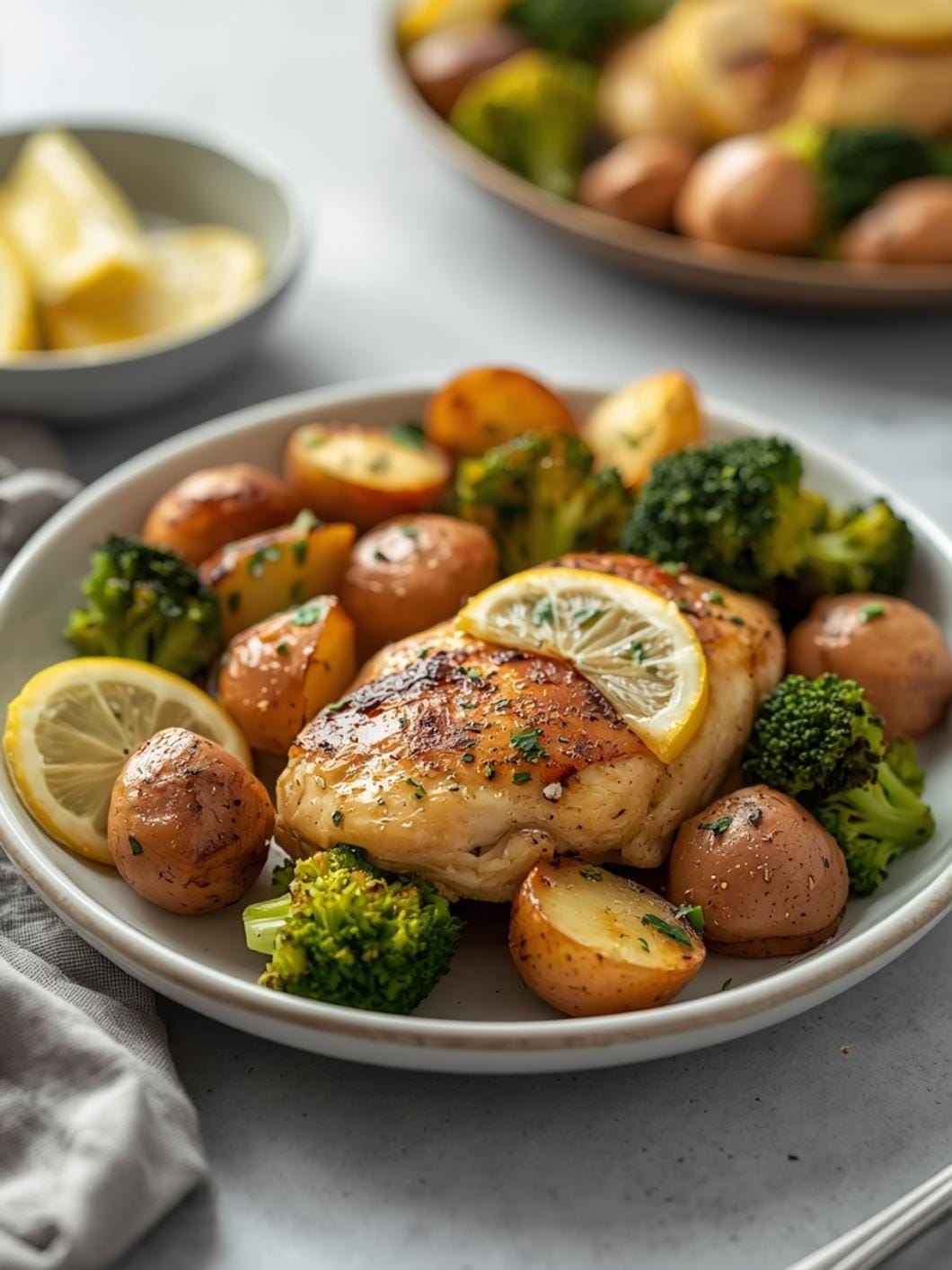 Easy Lemon Garlic Sheet Pan Chicken with Broccoli & Potatoes 15 Easy Lemon Garlic Sheet Pan Chicken with Broccoli & Potatoes