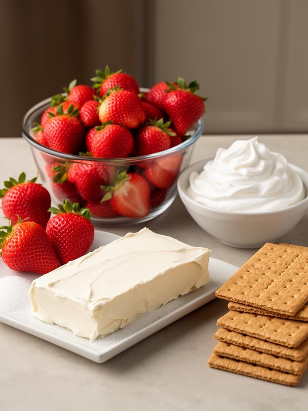 Easy No-Bake Strawberry Shortcake Icebox Cake with Graham Crackers