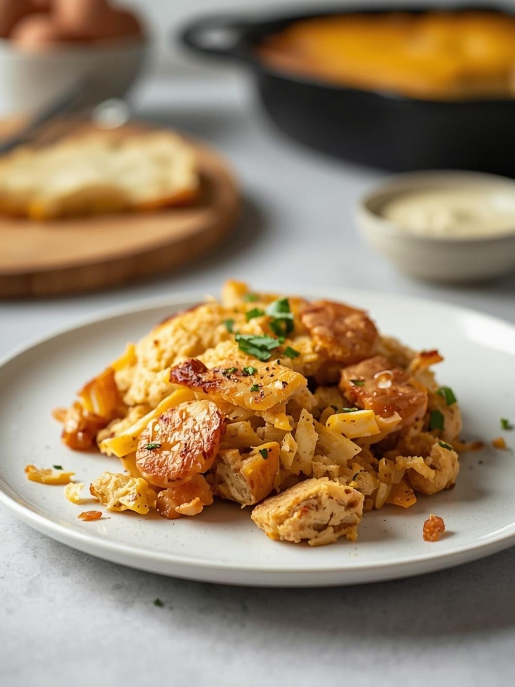 Easy Sourdough Cheddar Skillet Bread Recipe
