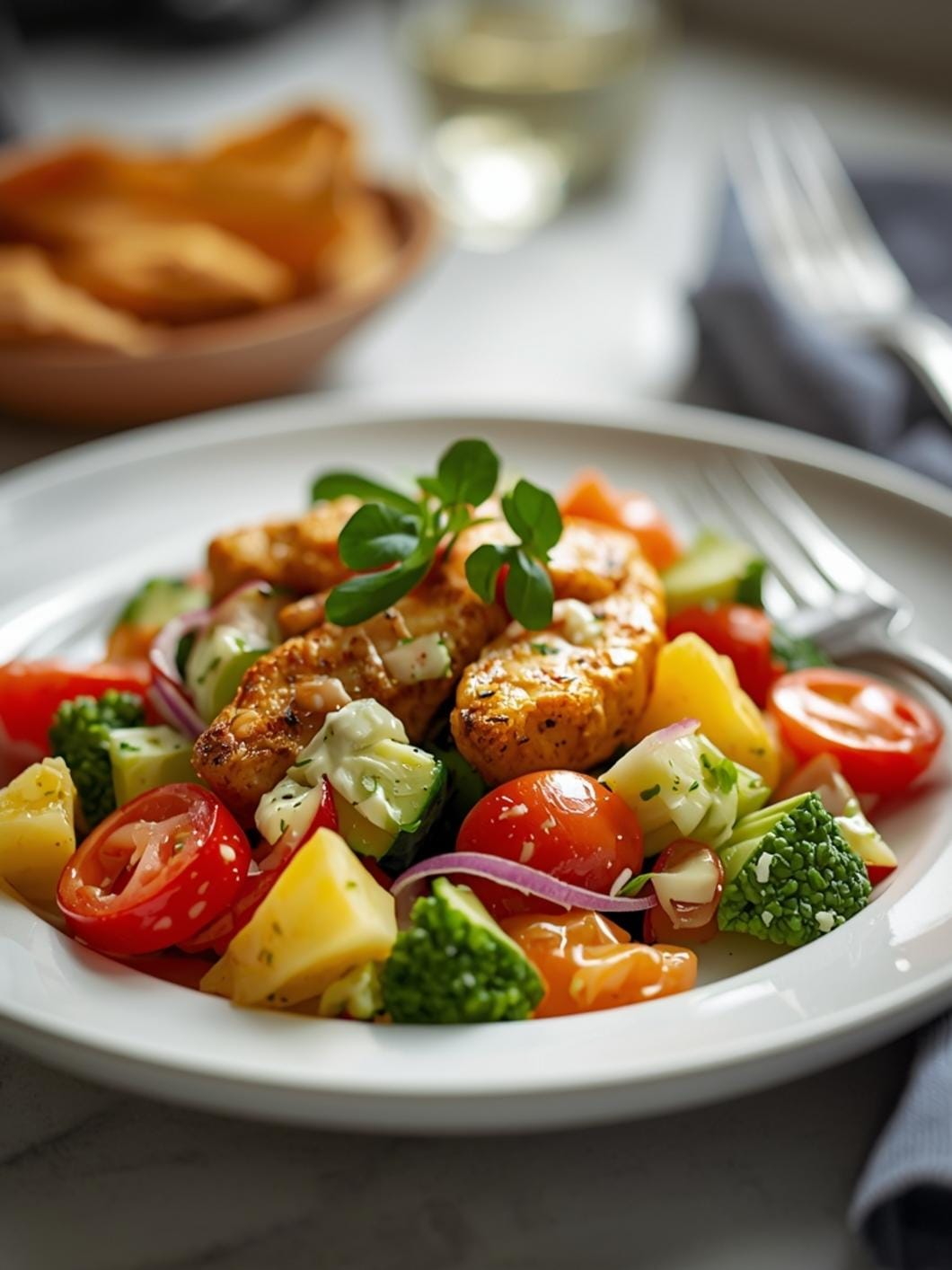 Fresh Spring Garden Salad: Healthy & Delicious Main Dish for Dinner