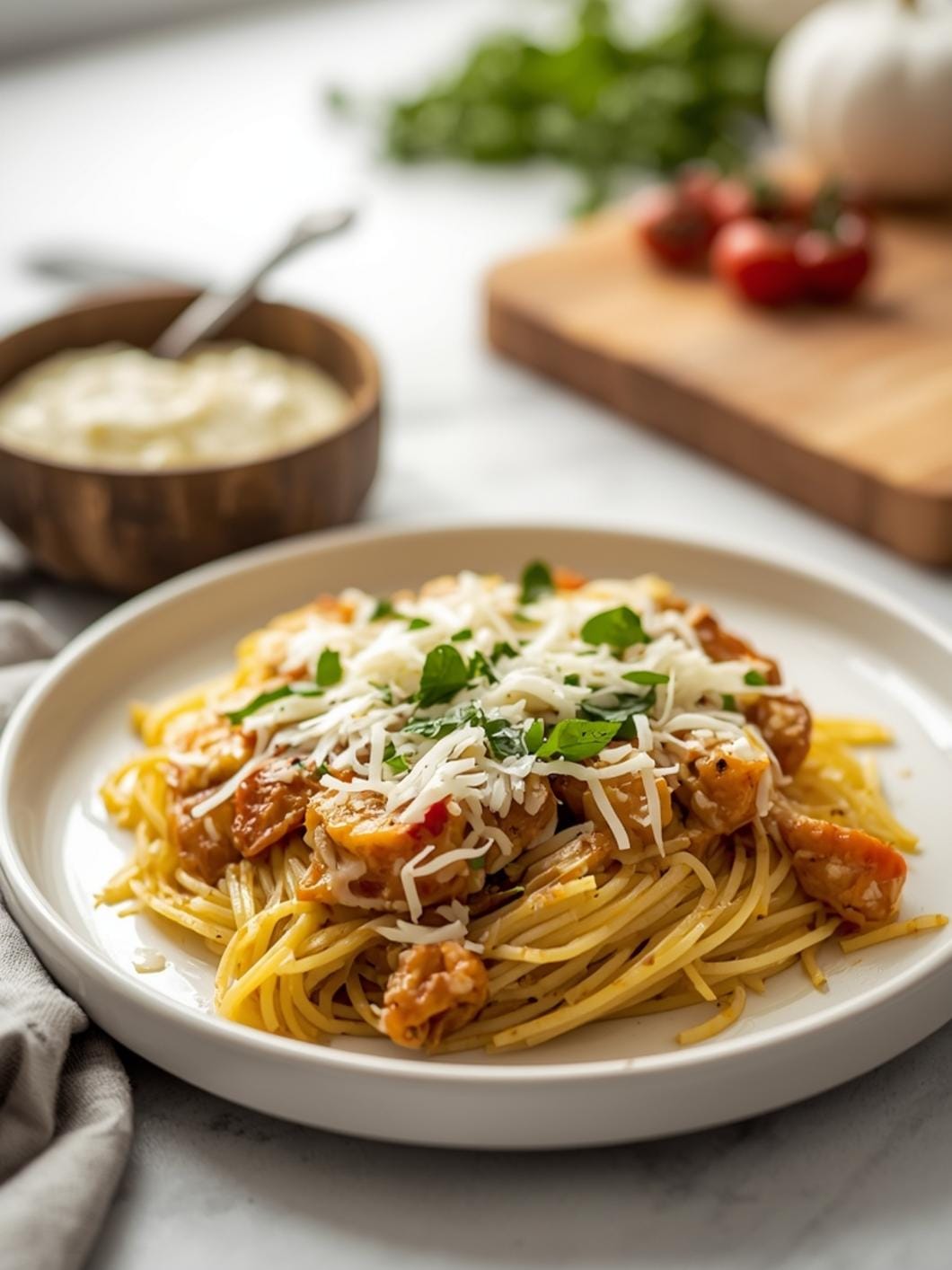 Garlic Parmesan Spaghetti Squash Bake: Easy Clean Eating Side Dish