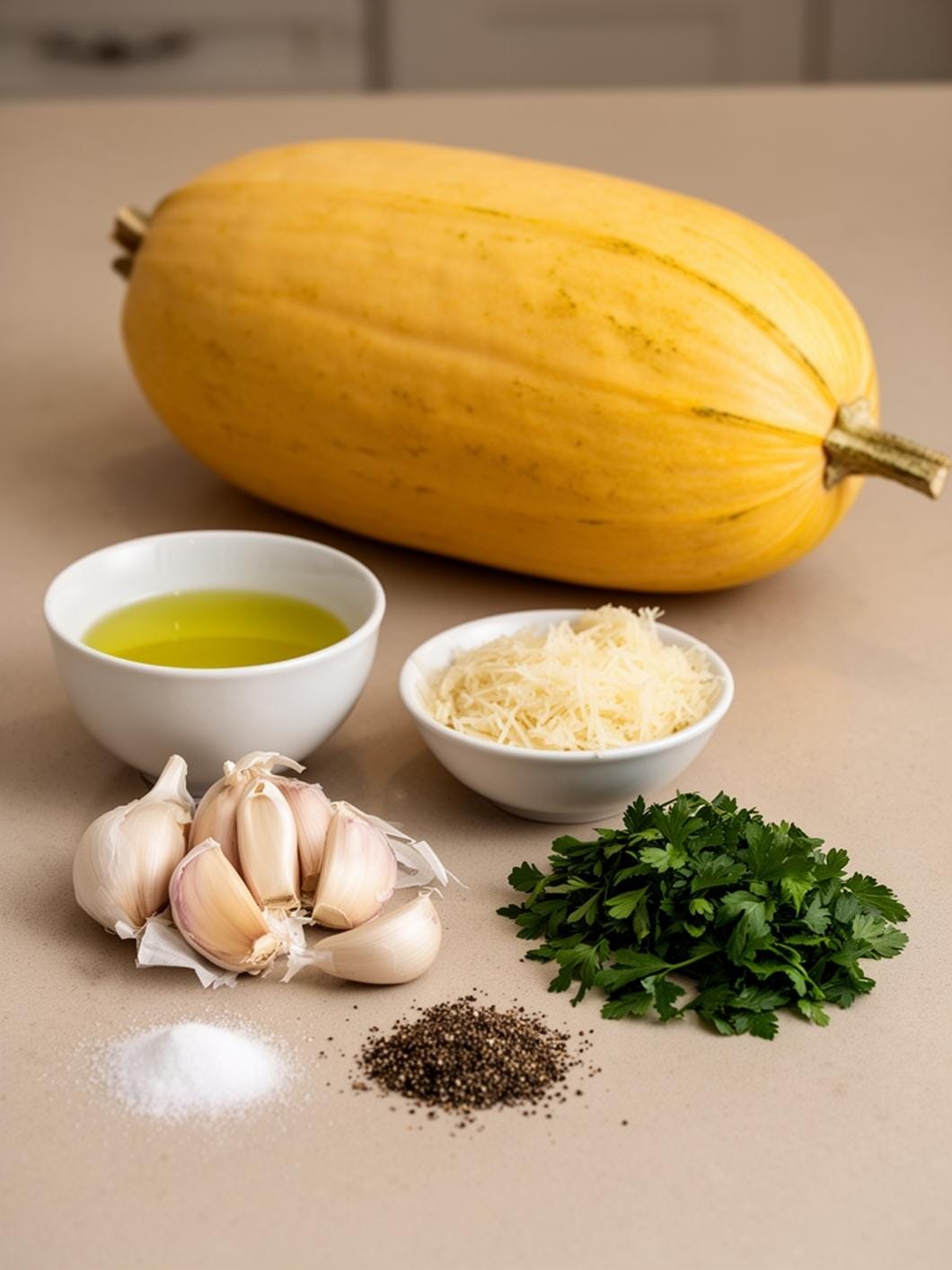 Garlic Parmesan Spaghetti Squash Bake - Easy & Healthy Clean Eating Meal