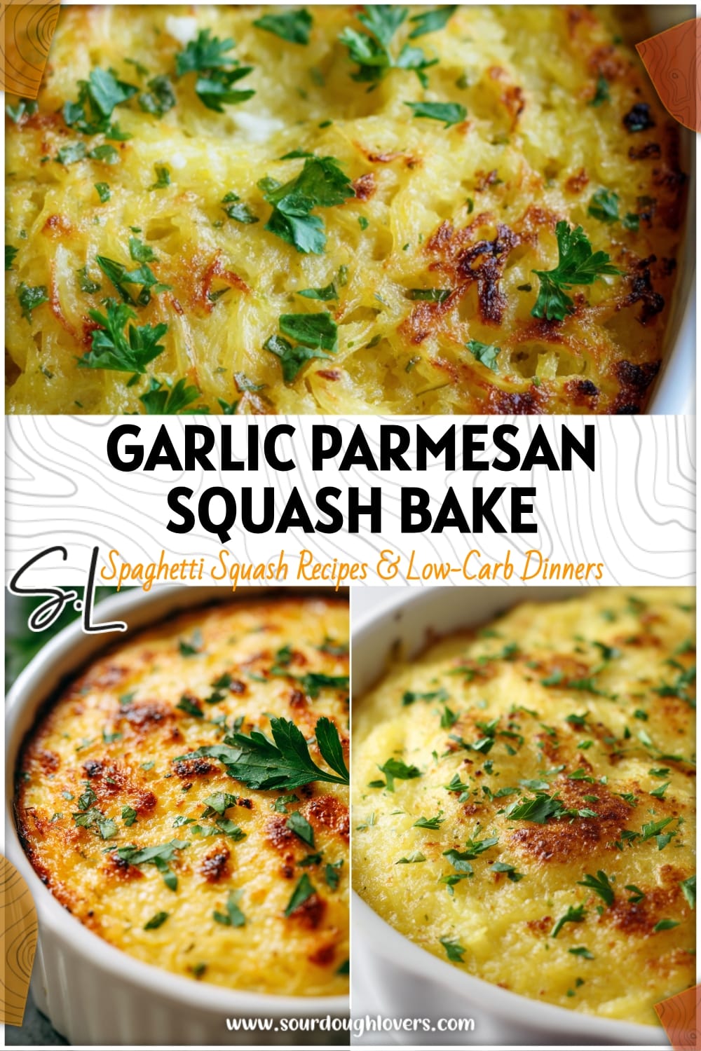 Garlic Parmesan Spaghetti Squash Bake - Easy & Healthy Clean Eating Meal