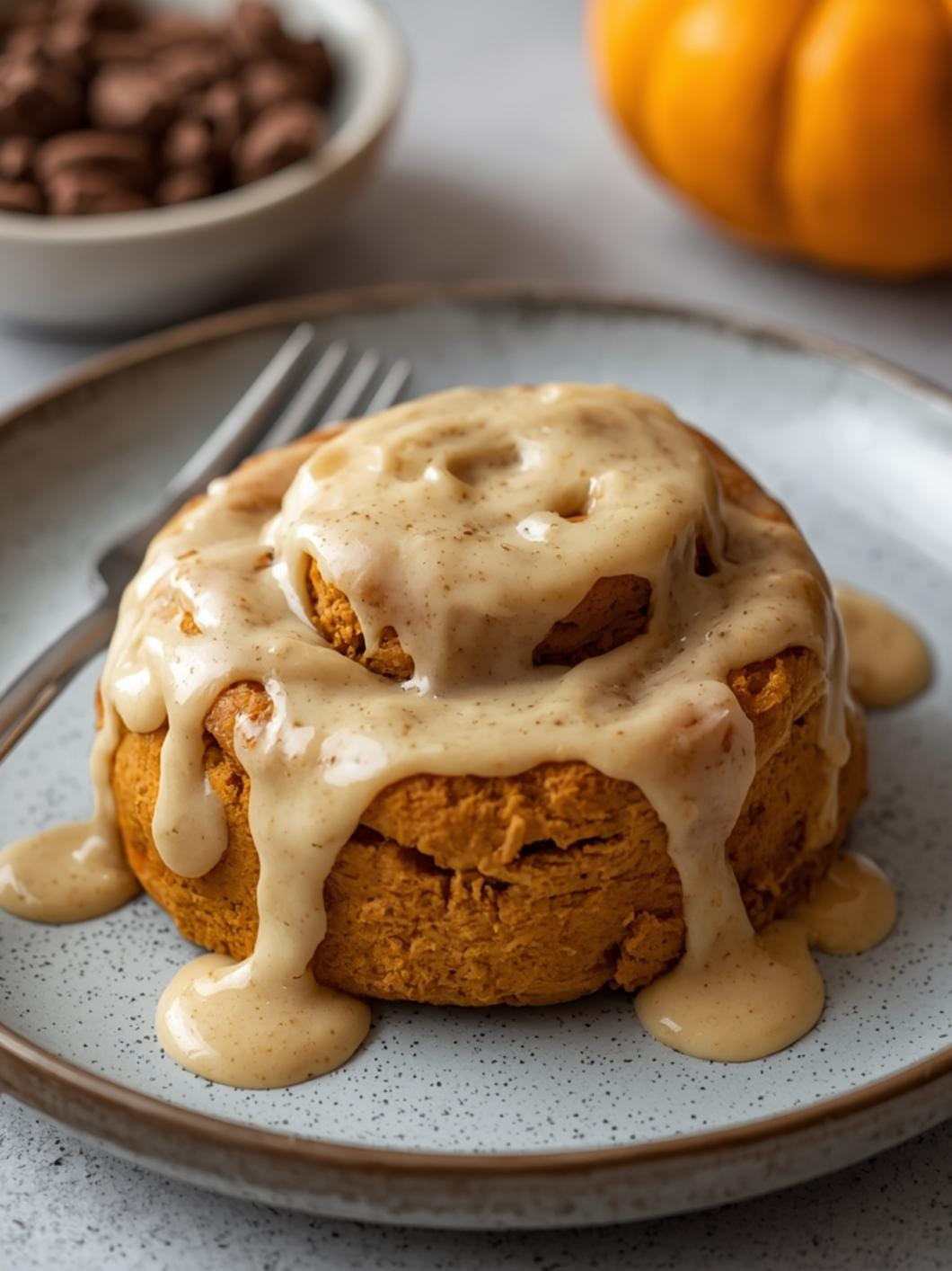 Gooey Sourdough Pumpkin Cinnamon Rolls with Coffee Maple Frosting