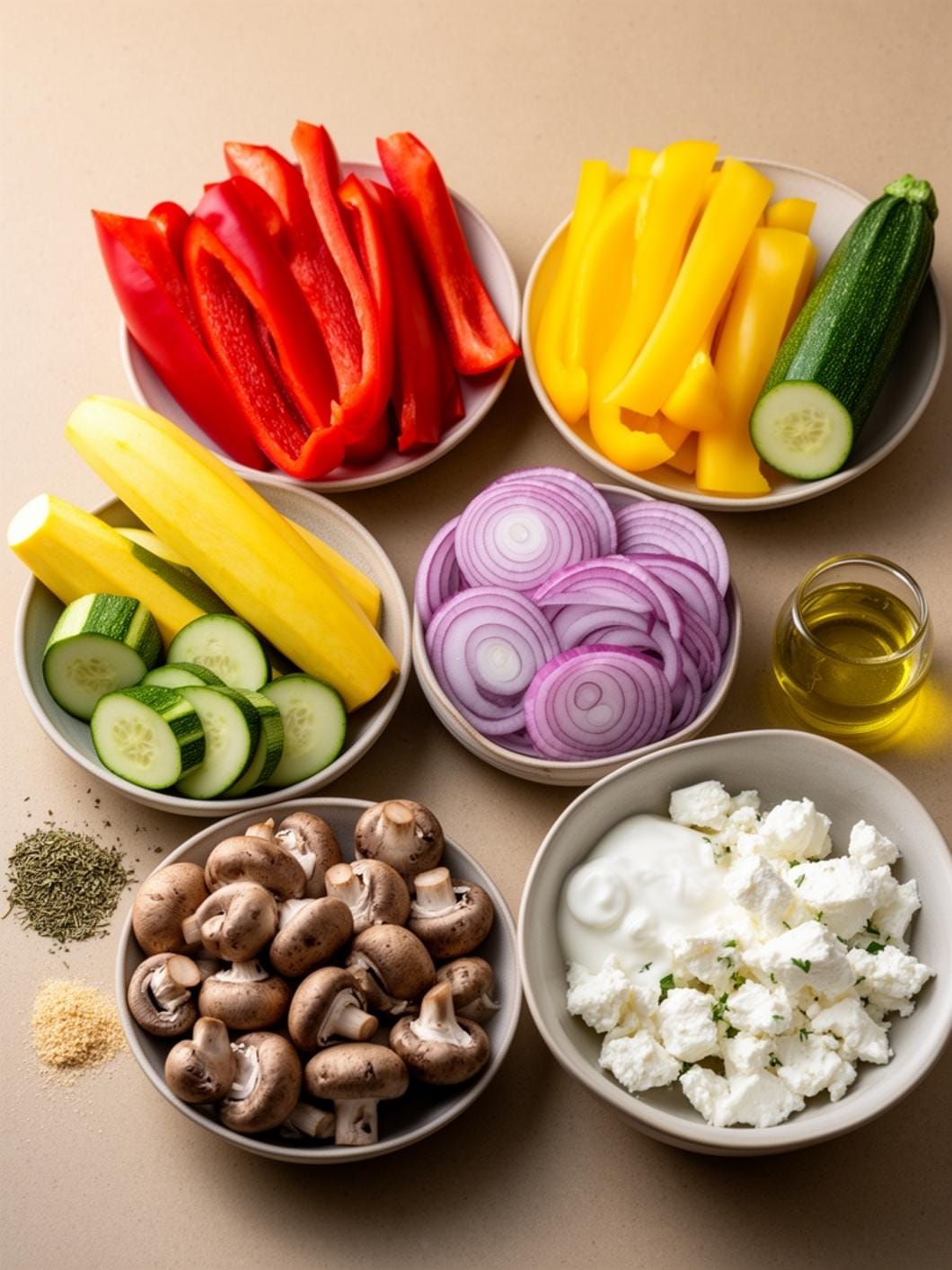 Grilled Veggie Platter with Whipped Feta