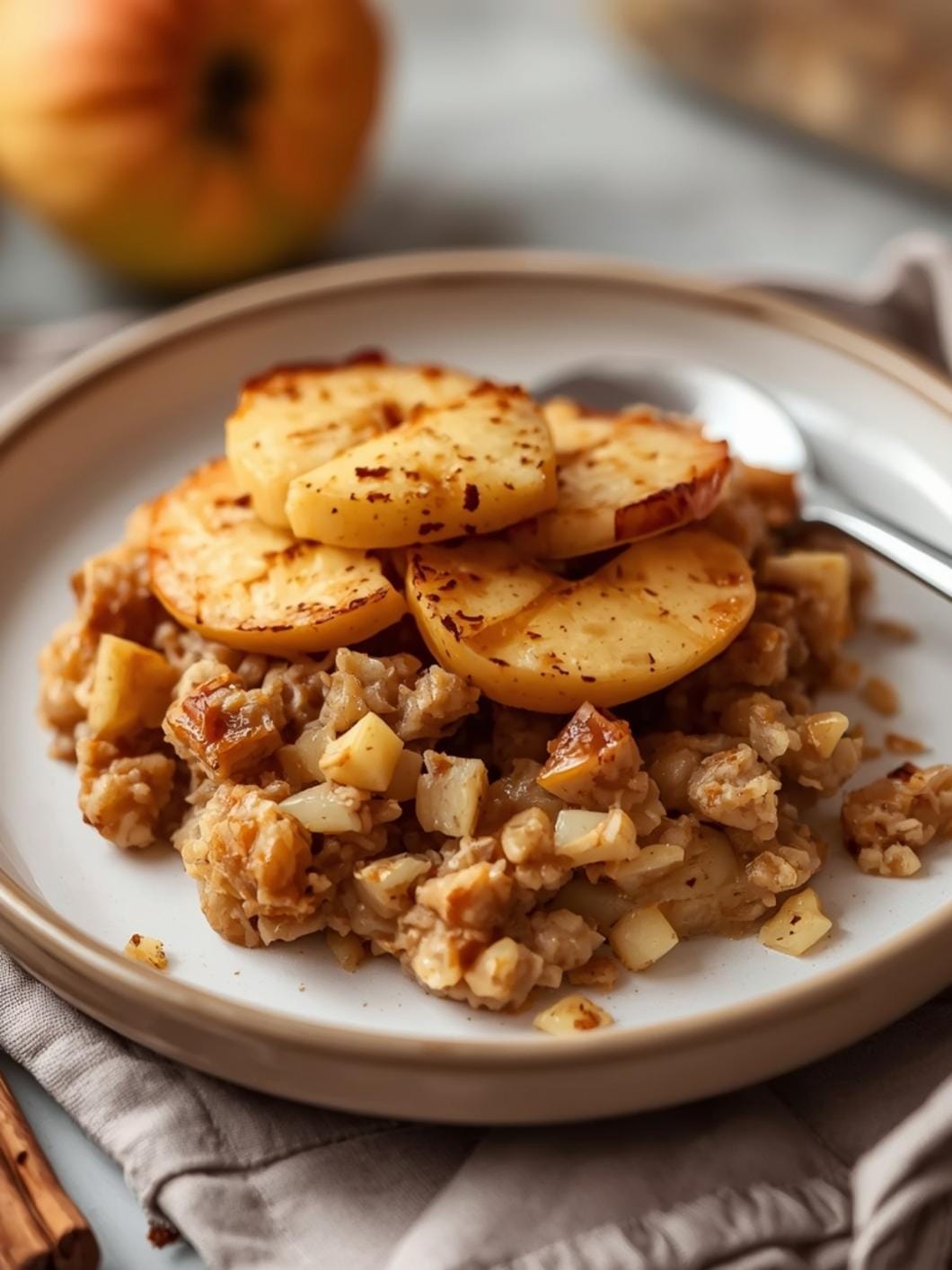 Healthy Apple Cinnamon Baked Oatmeal Recipe